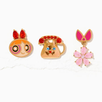 Powerpuff Girls Blossom Küpe Seti